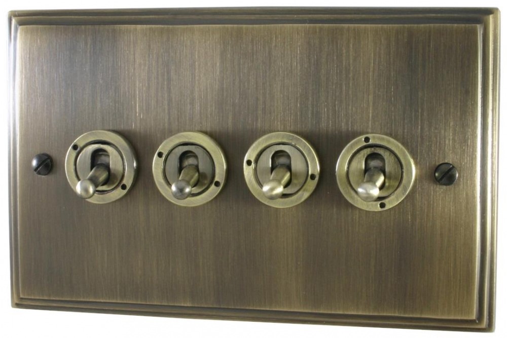 Chatsworth Antique Brass Electrical Sockets & Switches